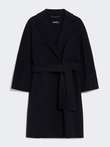 Short Double-Faced Wool Coat for Women - Midnightblue - Max Mara UAE