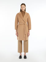 Short Double-Faced Wool Coat for Women - Camel - Max Mara UAE