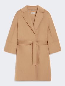 Short Double-Faced Wool Coat for Women - Camel - Max Mara UAE