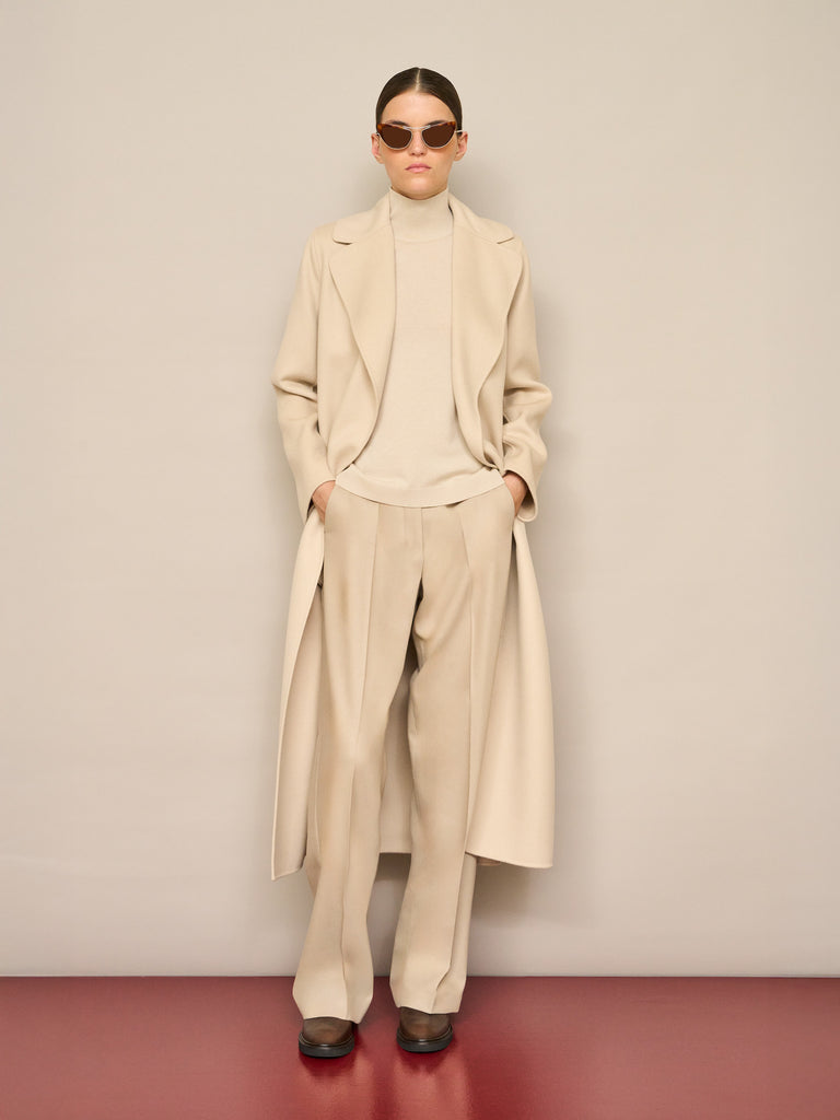max mara wool broadcloth robe coat