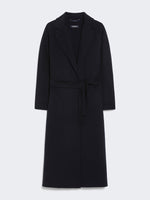 Wool Broadcloth Midi Coat for Women - Midnightblue - Max Mara UAE