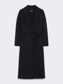 Wool Broadcloth Midi Coat for Women - Midnightblue - Max Mara UAE