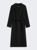 Wool Broadcloth Midi Coat for Women - Black - Max Mara UAE