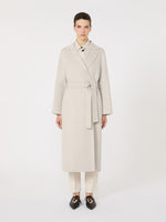 Wool Broadcloth Midi Coat for Women - Ecru - Max Mara UAE