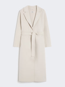 Wool Broadcloth Midi Coat for Women - Ecru - Max Mara UAE