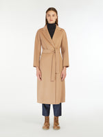 Wool Broadcloth Midi Coat for Women - Camel - Max Mara UAE
