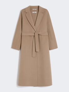 Wool Broadcloth Midi Coat for Women - Turtledove - Max Mara UAE