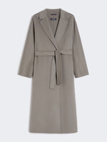 Wool Broadcloth Midi Coat for Women - Medium Grey - Max Mara UAE