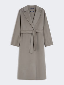Wool Broadcloth Midi Coat for Women - Medium Grey - Max Mara UAE