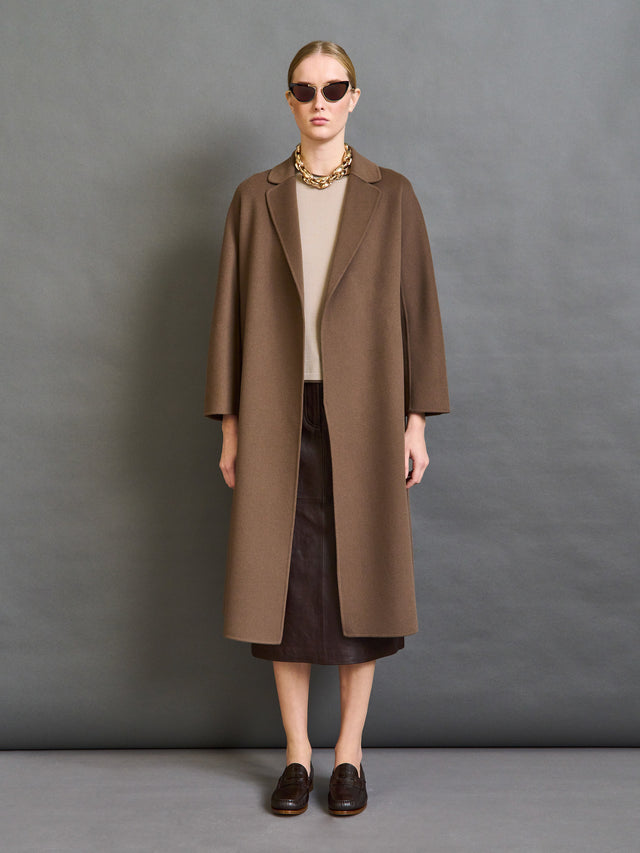 max mara wool broadcloth midi coat for women