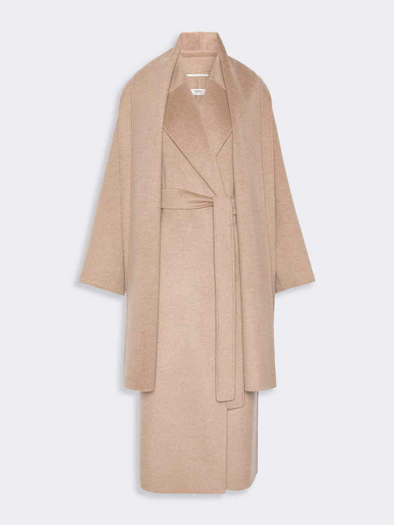 max mara double wool and cashmere robe coat