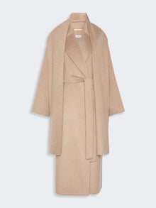 Double Wool And Cashmere Robe Coat for Women - Clay - Max Mara UAE