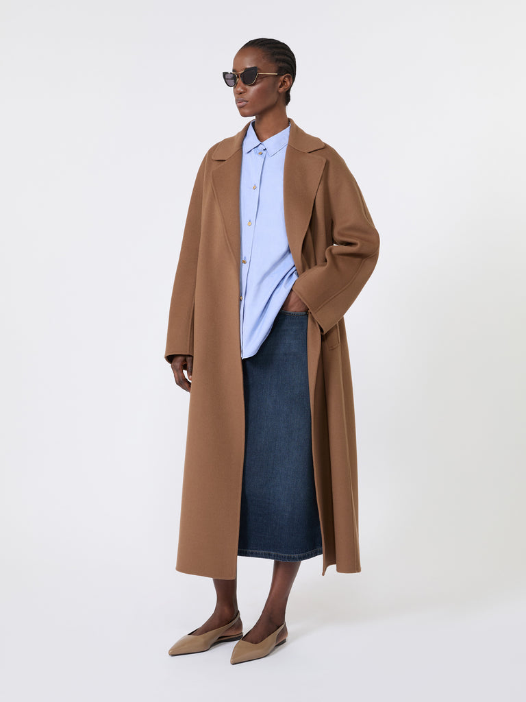 max mara long wool drap wrap coat