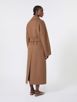 max mara long wool drap wrap coat for women
