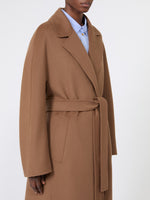 max mara long wool drap wrap coat for women