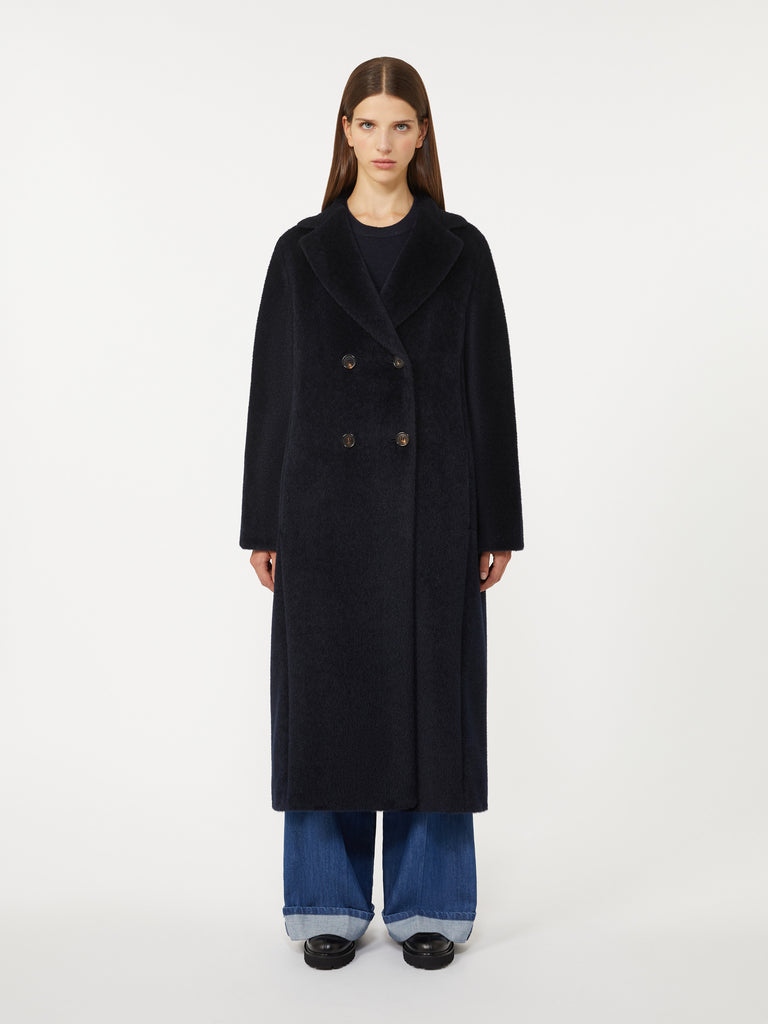 max mara double-breasted wool and alpaca coat