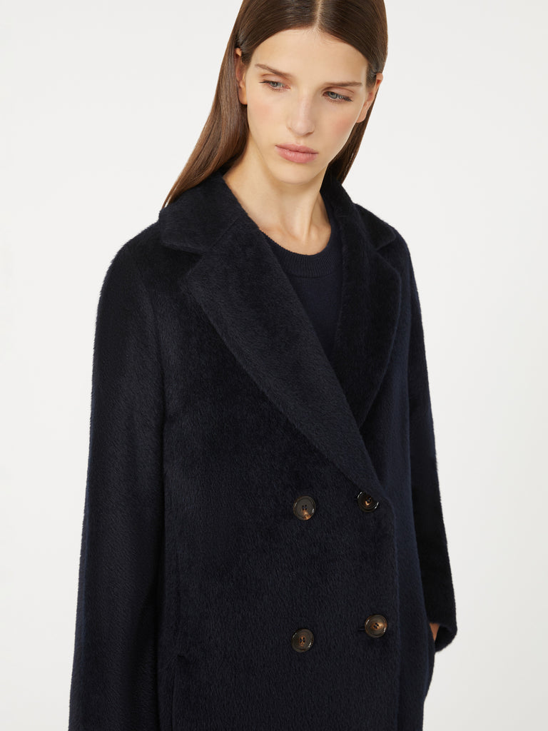 max mara double-breasted wool and alpaca coat