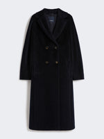 Double-Breasted Wool And Alpaca Coat for Women - Midnightblue - Max Mara UAE