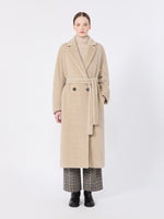 max mara double-breasted alpaca and wool coat for women