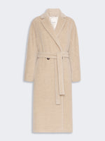 max mara double-breasted alpaca and wool coat for women