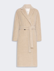 Double-Breasted Alpaca And Wool Coat for Women - Albino - Max Mara UAE
