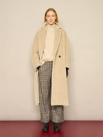 max mara double-breasted alpaca and wool coat for women