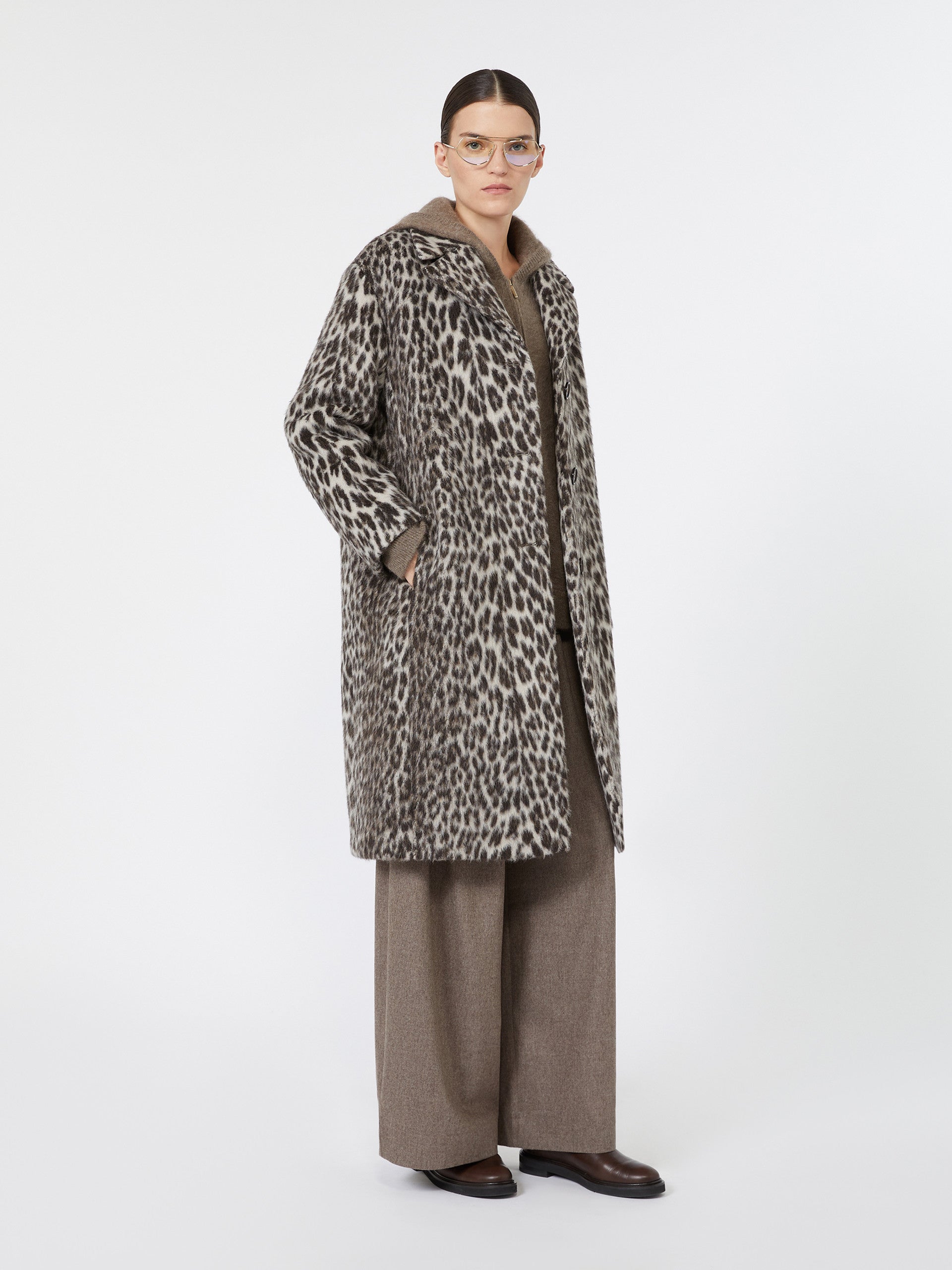 max mara soft-textured jacquard coat for women