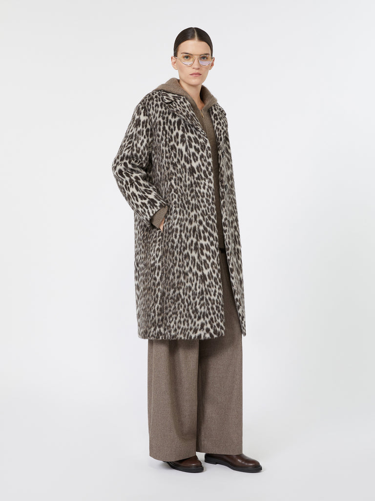 max mara soft-textured jacquard coat