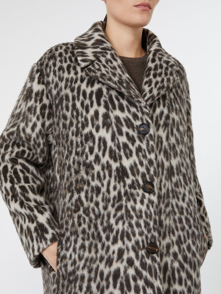 max mara soft-textured jacquard coat