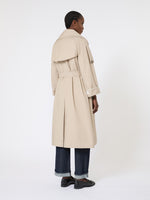 Oversized Water-Repellent Twill Trench Coat for Women - Sand - Max Mara UAE