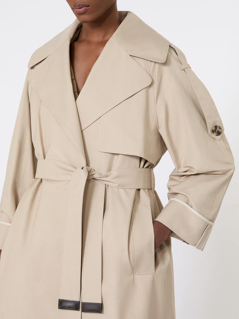 max mara oversized water-repellent twill trench coat