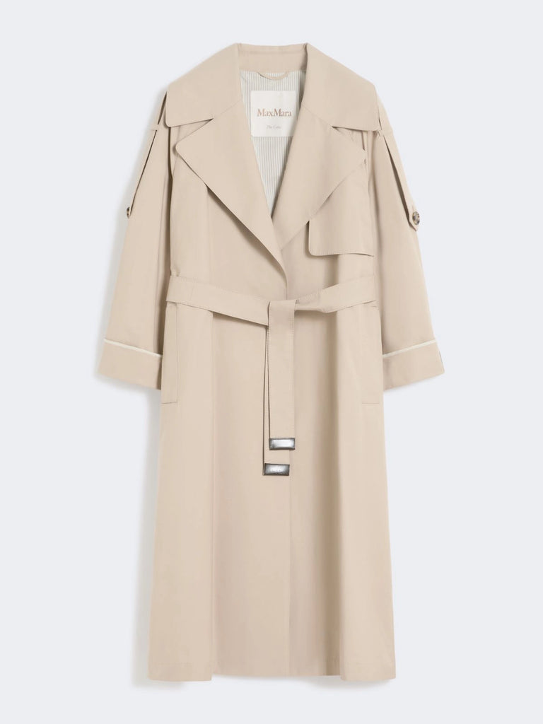 max mara oversized water-repellent twill trench coat