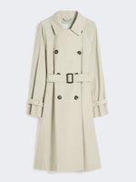 Double-breasted water-repellent twill trench coat