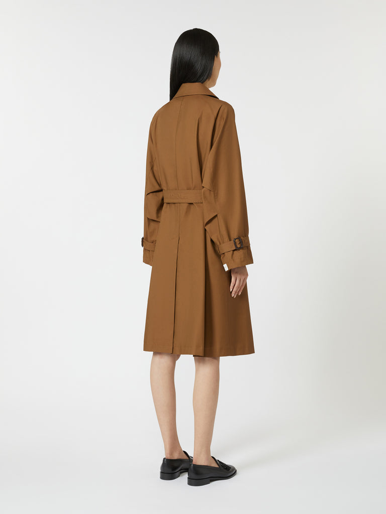 max mara double-breasted water-repellent twill trench coat