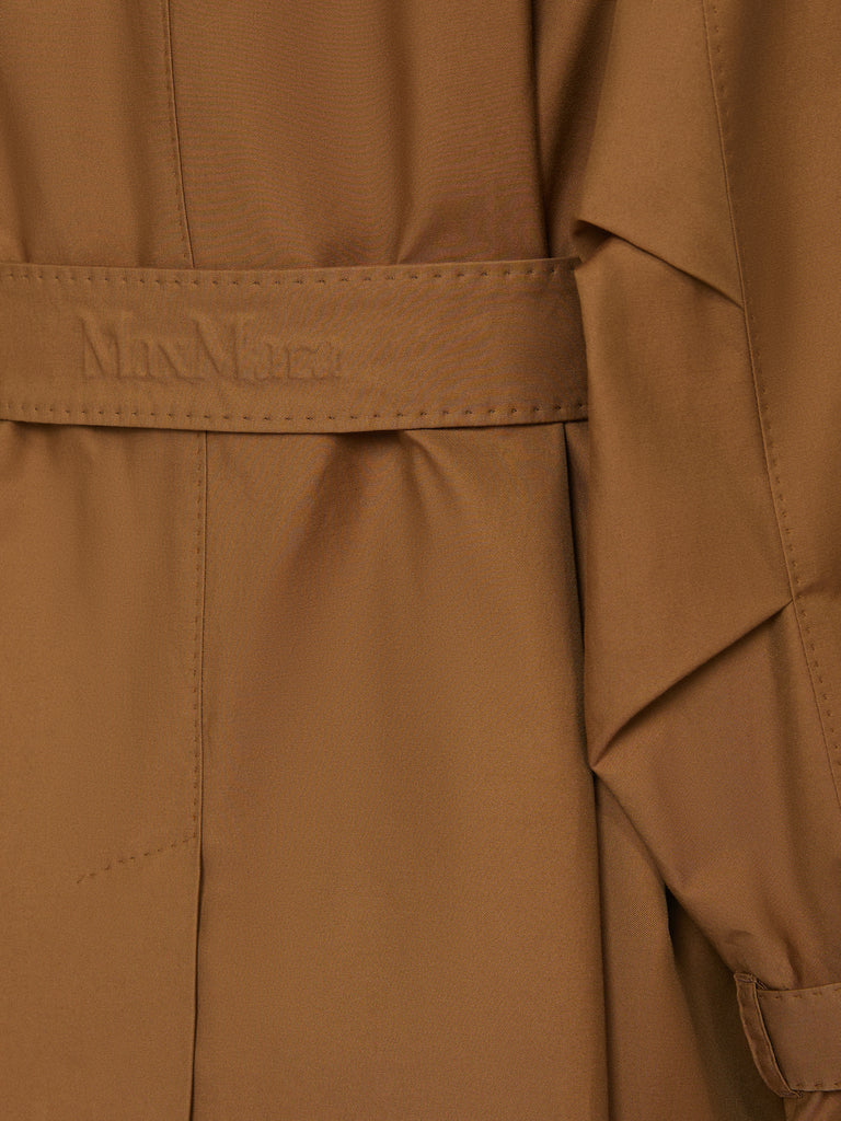max mara double-breasted water-repellent twill trench coat