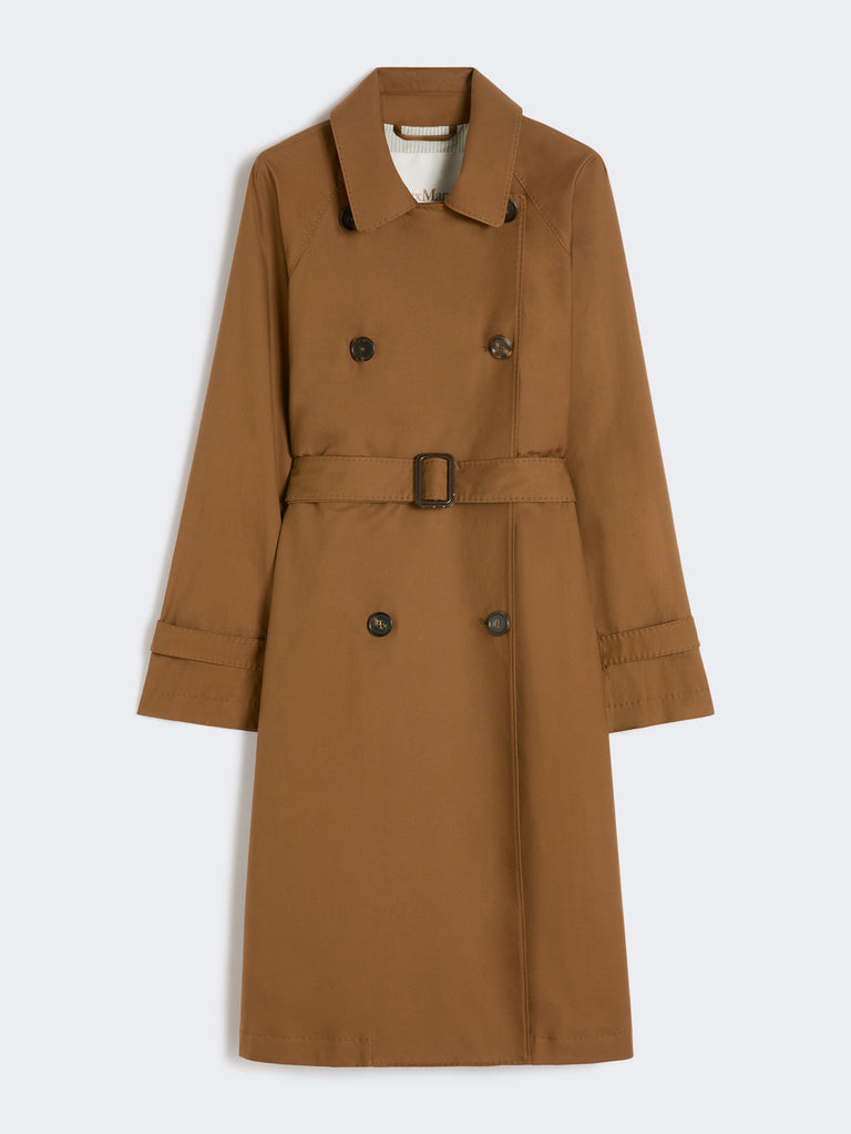 max mara double-breasted water-repellent twill trench coat