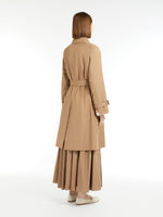 Water-Repellent Twill Midi Trench Coat for Women - Camel - Max Mara UAE