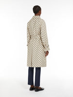 Double-Breasted Trench Coat In Water-Repellent Jacquard for Women - Black - Max Mara UAE