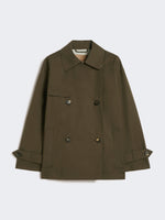 max mara double-breasted water-repellent cotton trench coat for women