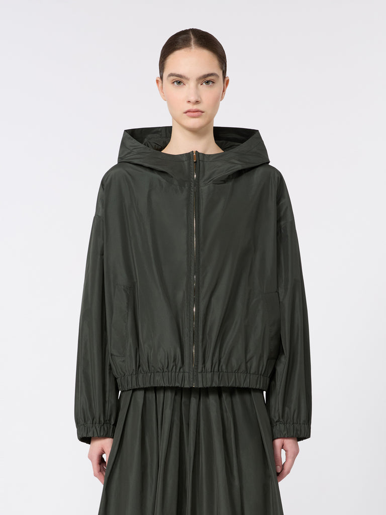max mara water-repellent taffeta hooded jacket