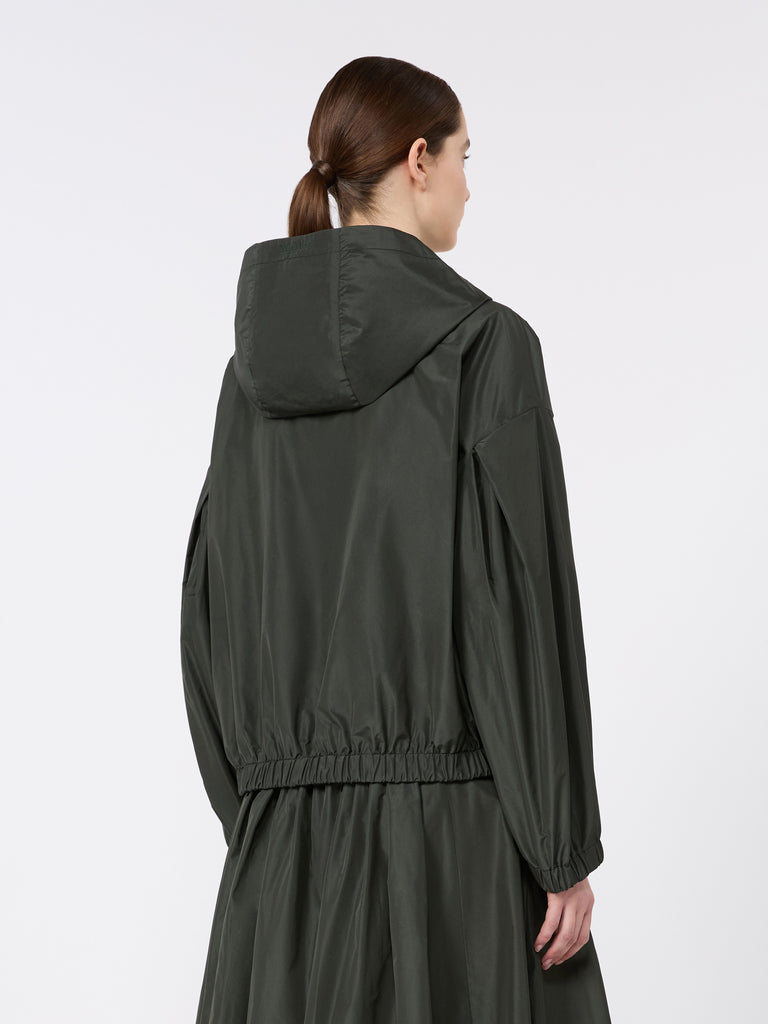 max mara water-repellent taffeta hooded jacket