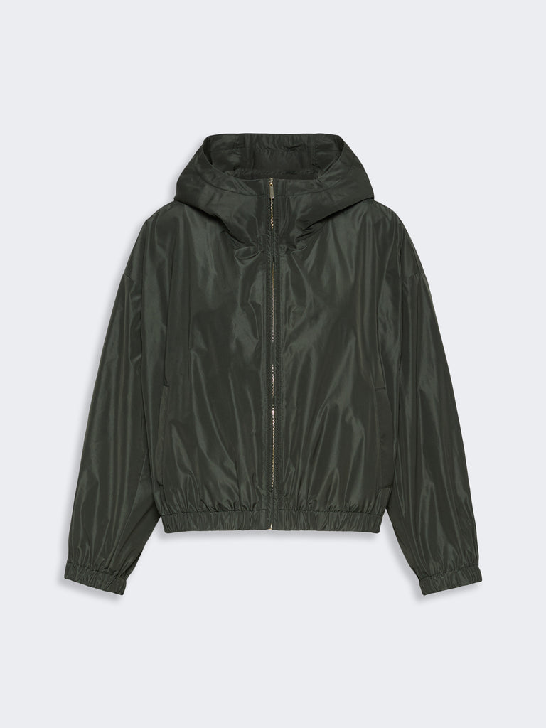 max mara water-repellent taffeta hooded jacket