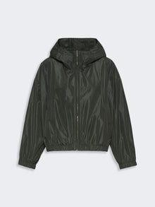 Water-Repellent Taffeta Hooded Jacket for Women - Dark Green - Max Mara UAE
