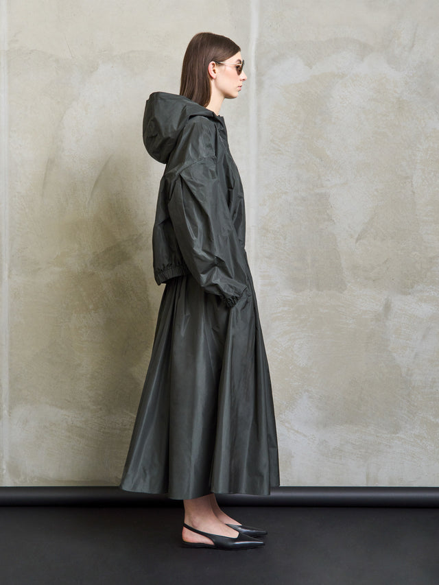 max mara water-repellent taffeta hooded jacket for women