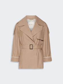 Oversized Trench Coat In Water-Repellent Twill for Women - Camel - Max Mara UAE