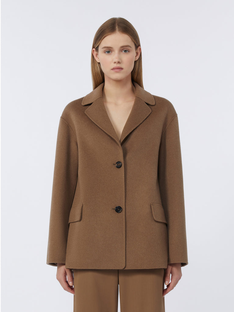 Single-breasted double-faced wool jacket