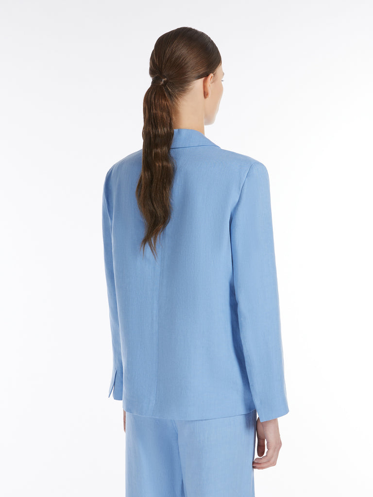 max mara single-breasted linen jacket