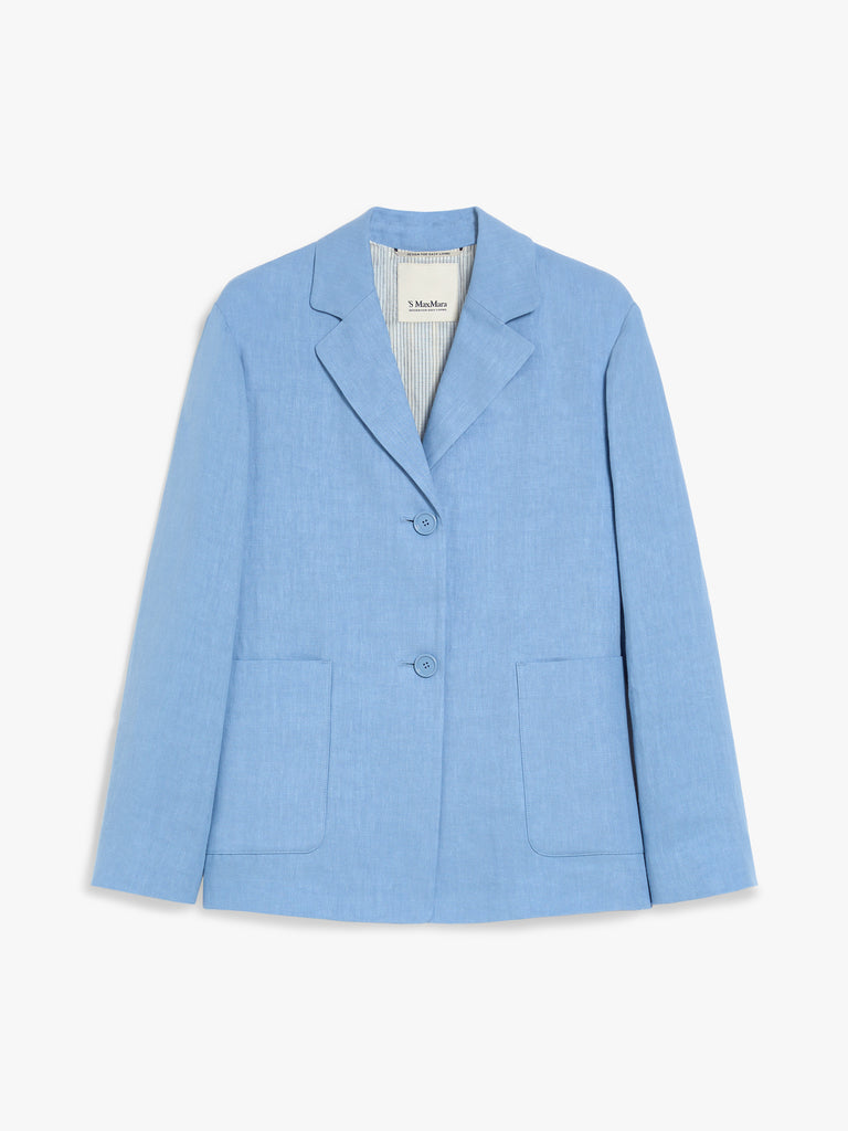 max mara single-breasted linen jacket