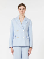 max mara double-breasted linen jacket for women