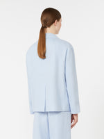 Double-Breasted Linen Jacket for Women - Light Blue - Max Mara UAE